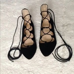 Nine West Lace-up Ballet Flats